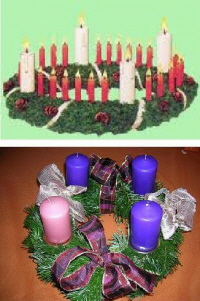 Adventkr&auml;nze nach Wichern und tradiitonell liturgisch